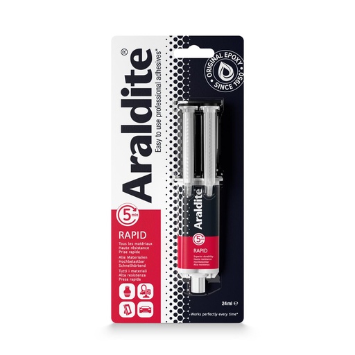 [MK2621239908] ARALDITE RAPID - box da 6 bi-tubi da 15ml